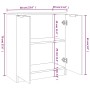 Aparadores 2 uds madera contrachapada blanco 60x30x70 cm de vidaXL, Aparadores - Ref: Foro24-3115772, Precio: 128,84 €, Descu...