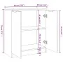 Aparadores 2 uds madera contrachapada blanco 60x30x70 cm de vidaXL, Aparadores - Ref: Foro24-3115772, Precio: 126,28 €, Descu...