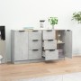 Aparadores 2 uds madera contrachapada gris hormigón 60x30x70 cm de vidaXL, Aparadores - Ref: Foro24-3115791, Precio: 127,57 €...