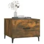 Mesas de centro con patas metal 2 uds roble ahumado 50x50x40 cm de vidaXL, Mesas de centro - Ref: Foro24-817538, Precio: 63,0...