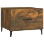 Mesas de centro con patas metal 2 uds roble ahumado 50x50x40 cm de vidaXL, Mesas de centro - Ref: Foro24-817538, Precio: 74,8...