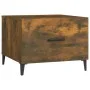 Mesas de centro con patas metal 2 uds roble ahumado 50x50x40 cm de vidaXL, Mesas de centro - Ref: Foro24-817538, Precio: 63,0...
