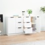 Aparadores 2 uds madera contrachapada blanco 60x30x70 cm de vidaXL, Aparadores - Ref: Foro24-3115788, Precio: 166,71 €, Descu...