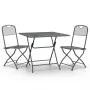 Set de comedor de jardín 3 pzas malla metal expandido antracita de vidaXL, Conjuntos de jardín - Ref: Foro24-3084719, Precio:...