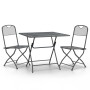 Set de comedor de jardín 3 pzas malla metal expandido antracita de vidaXL, Conjuntos de jardín - Ref: Foro24-3084719, Precio:...