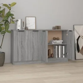 Aparadores 2 uds madera contrachapada gris Sonoma 60x30x70 cm de vidaXL, Aparadores - Ref: Foro24-3115778, Precio: 130,67 €, ...