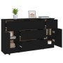 Set de aparador de 3 piezas de madera contrachapada negro de vidaXL, Aparadores - Ref: Foro24-3115821, Precio: 173,44 €, Desc...