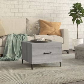 Mesa de centro con patas de metal gris sonoma 50x50x40 cm de vidaXL, Mesas de centro - Ref: Foro24-817539, Precio: 52,72 €, D...