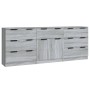 Aparador de 3 piezas madera contrachapada gris Sonoma de vidaXL, Aparadores - Ref: Foro24-3115802, Precio: 241,27 €, Descuent...