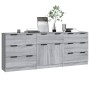 Aparador de 3 piezas madera contrachapada gris Sonoma de vidaXL, Aparadores - Ref: Foro24-3115802, Precio: 241,27 €, Descuent...