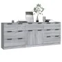 Sonoma Gray Plywood 3-Piece Sideboard by vidaXL, Sideboards - Ref: Foro24-3115802, Price: 236,20 €, Discount: %