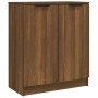 Aparadores 2 uds madera contrachapada roble marrón 60x30x70 cm de vidaXL, Aparadores - Ref: Foro24-3115779, Precio: 141,36 €,...