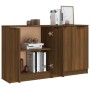 Aparadores 2 uds madera contrachapada roble marrón 60x30x70 cm de vidaXL, Aparadores - Ref: Foro24-3115779, Precio: 141,36 €,...