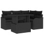 Juego de comedor para exteriores 5 pcs Negro Poliratán en Sofás de exterior | Comprar online en Foru.es