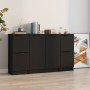 Aparadores 3 piezas madera contrachapada negro de vidaXL, Aparadores - Ref: Foro24-3115845, Precio: 148,66 €, Descuento: %