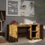 Escritorio madera contrachapada roble ahumado 140x50x75 cm de vidaXL, Escritorios - Ref: Foro24-817552, Precio: 117,07 €, Des...