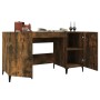 Escritorio madera contrachapada roble ahumado 140x50x75 cm de vidaXL, Escritorios - Ref: Foro24-817552, Precio: 118,46 €, Des...