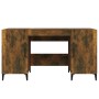 Escritorio madera contrachapada roble ahumado 140x50x75 cm de vidaXL, Escritorios - Ref: Foro24-817552, Precio: 118,46 €, Des...