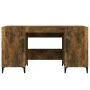 Escritorio madera contrachapada roble ahumado 140x50x75 cm de vidaXL, Escritorios - Ref: Foro24-817552, Precio: 117,07 €, Des...