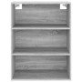 Armario colgante de pared gris Sonoma 69,5x32,5x90 cm de vidaXL, Aparadores - Ref: Foro24-817400, Precio: 62,30 €, Descuento: %