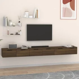 Wall cabinets 2 pcs brown oak plywood 102x30x20cm by vidaXL, Shelves and shelves - Ref: Foro24-3115907, Price: 134,76 €, Disc...