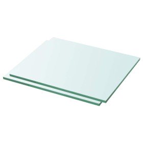 Estantes 2 unidades panel de vidrio transparente 30x20 cm en Estanterías | Comprar online en Foru.es