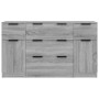 Set de aparador 3 piezas madera contrachapada gris sonoma de vidaXL, Aparadores - Ref: Foro24-3115826, Precio: 185,67 €, Desc...