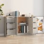 Aparadores 3 piezas madera contrachapada gris cemento de vidaXL, Aparadores - Ref: Foro24-3115839, Precio: 142,83 €, Descuent...
