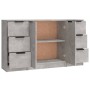 Aparadores 3 piezas madera contrachapada gris cemento de vidaXL, Aparadores - Ref: Foro24-3115839, Precio: 142,83 €, Descuent...