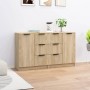 Aparadores 2 uds madera contrachapada roble Sonoma 60x30x70 cm de vidaXL, Aparadores - Ref: Foro24-3115790, Precio: 166,47 €,...