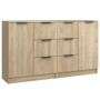 Aparadores 2 uds madera contrachapada roble Sonoma 60x30x70 cm de vidaXL, Aparadores - Ref: Foro24-3115790, Precio: 166,47 €,...