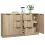 Aparadores 2 uds madera contrachapada roble Sonoma 60x30x70 cm de vidaXL, Aparadores - Ref: Foro24-3115790, Precio: 166,47 €,...