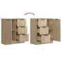 Aparadores 2 uds madera contrachapada roble Sonoma 60x30x70 cm de vidaXL, Aparadores - Ref: Foro24-3115790, Precio: 166,47 €,...