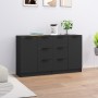 Aparadores 2 uds madera contrachapada negro 60x30x70 cm de vidaXL, Aparadores - Ref: Foro24-3115789, Precio: 171,87 €, Descue...
