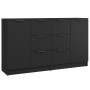 Aparadores 2 uds madera contrachapada negro 60x30x70 cm de vidaXL, Aparadores - Ref: Foro24-3115789, Precio: 171,87 €, Descue...
