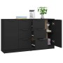 Aparadores 2 uds madera contrachapada negro 60x30x70 cm de vidaXL, Aparadores - Ref: Foro24-3115789, Precio: 171,87 €, Descue...