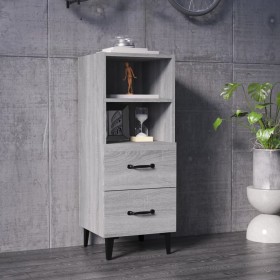 Aparador de madera contrachapada gris Sonoma 34,5x34x90 cm de vidaXL, Aparadores - Ref: Foro24-817418, Precio: 61,43 €, Descu...