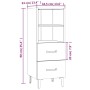 Aparador de madera contrachapada gris Sonoma 34,5x34x90 cm de vidaXL, Aparadores - Ref: Foro24-817418, Precio: 61,43 €, Descu...