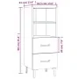 Aparador de madera contrachapada gris Sonoma 34,5x34x90 cm de vidaXL, Aparadores - Ref: Foro24-817418, Precio: 60,67 €, Descu...