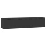 Armarios pared 2 uds madera contrachapada negro 60x36,5x35 cm de vidaXL, Taquillas y armarios de almacenamiento - Ref: Foro24...