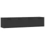 Armarios pared 2 uds madera contrachapada negro 60x36,5x35 cm de vidaXL, Taquillas y armarios de almacenamiento - Ref: Foro24...
