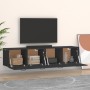 Armarios pared 2 uds madera contrachapada negro 60x36,5x35 cm de vidaXL, Taquillas y armarios de almacenamiento - Ref: Foro24...