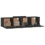 Armarios pared 2 uds madera contrachapada negro 60x36,5x35 cm de vidaXL, Taquillas y armarios de almacenamiento - Ref: Foro24...