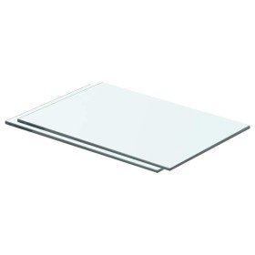 Estantes 2 unidades panel de vidrio transparente 40x20 cm en Estanterías | Comprar online en Foru.es