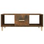 Mesa de centro madera contrachapada roble ahumado 102x50x40 cm de vidaXL, Mesas de centro - Ref: Foro24-817525, Precio: 54,21...