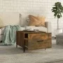Mesa de centro con patas de metal roble ahumado 50x50x40 cm de vidaXL, Mesas de centro - Ref: Foro24-817537, Precio: 37,62 €,...