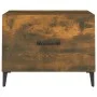 Mesa de centro con patas de metal roble ahumado 50x50x40 cm de vidaXL, Mesas de centro - Ref: Foro24-817537, Precio: 37,62 €,...