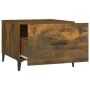 Mesa de centro con patas de metal roble ahumado 50x50x40 cm de vidaXL, Mesas de centro - Ref: Foro24-817537, Precio: 37,62 €,...