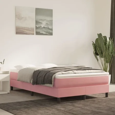 Colchón de muelles ensacados terciopelo rosa 120x200x20 cm de vidaXL, Colchones - Ref: Foro24-347773, Precio: 170,51 €, Descu...