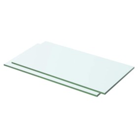 Estantes 2 unidades panel de vidrio transparente 50x20 cm en Estanterías | Comprar online en Foru.es